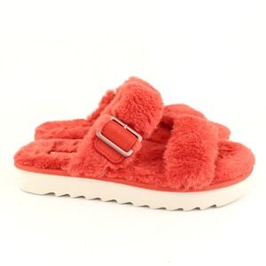 Koolaburra Furr-ah Womens Size 6 Fiesta Faux Fur Slip On Sandals Shoes